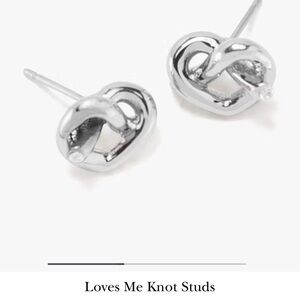 Kate Spade Loves Me Knot Silver Stud Earrings